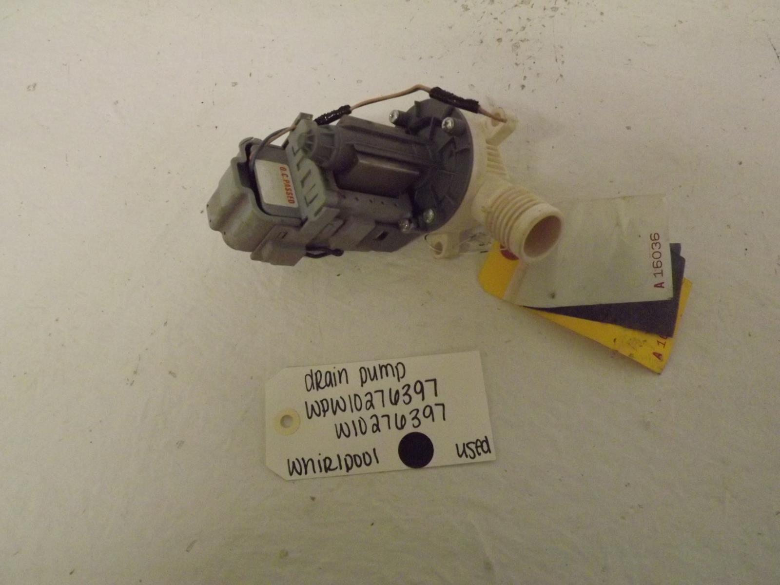 Whirlpool Washer WPW10276397 W10276397 Drain Pump Used Whirlpool Washer WPW10276397 W10276397 Drain Pump Used